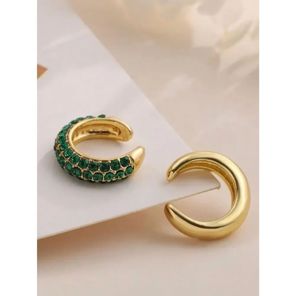 Gold and Green Crystal cuff A1765